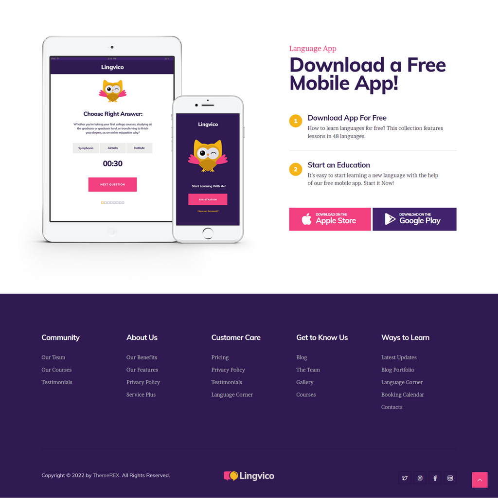 Language School WordPress Responsive Website