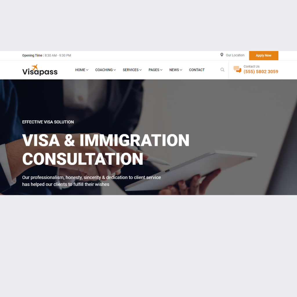 Immigration and Visa Consulting WordPress Responsive Website