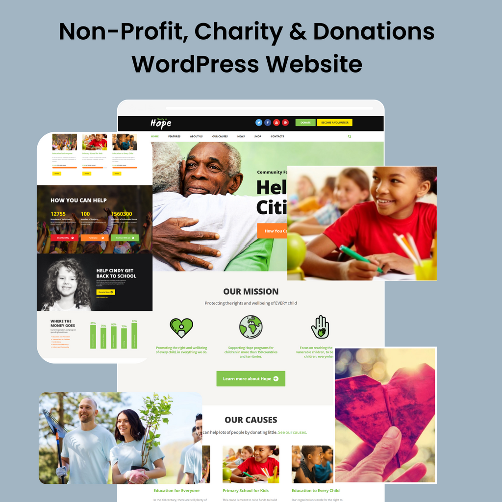 Non-Profit, Charity & Donations WordPress Responsive Website