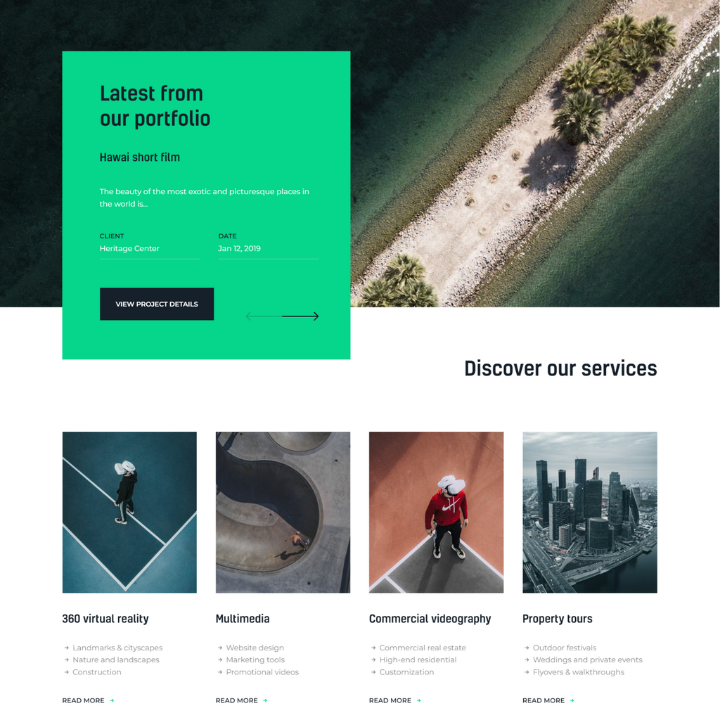 Outstanding Aerial Photography & Videography WordPress Responsive Website
