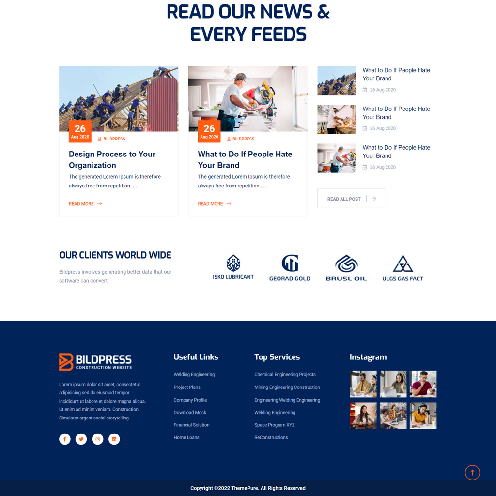 Construction WordPress Responsive Website