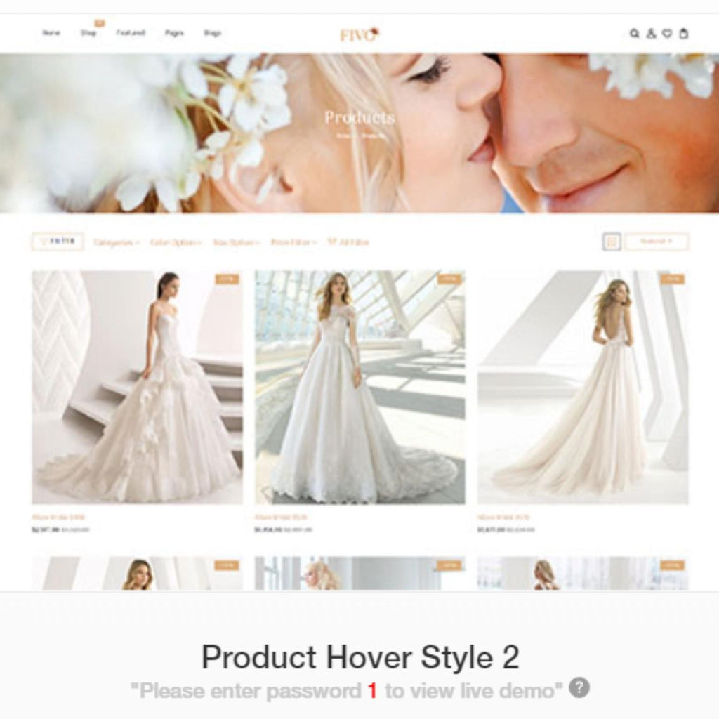 Wedding Shop Fashion Responsive Store Shopify Shopping Website
