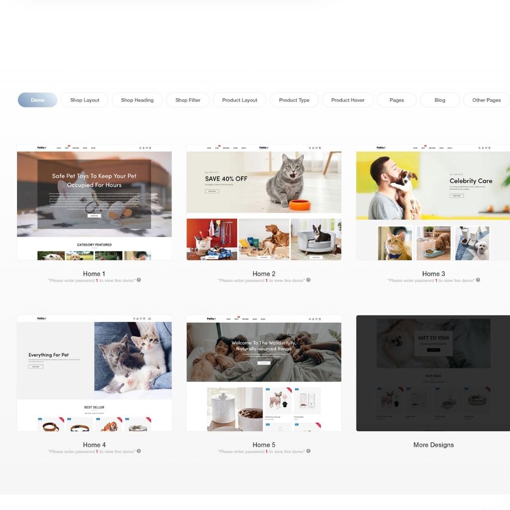 Pet Shop & Pet Accessories Responsive Shopify Shopping Website