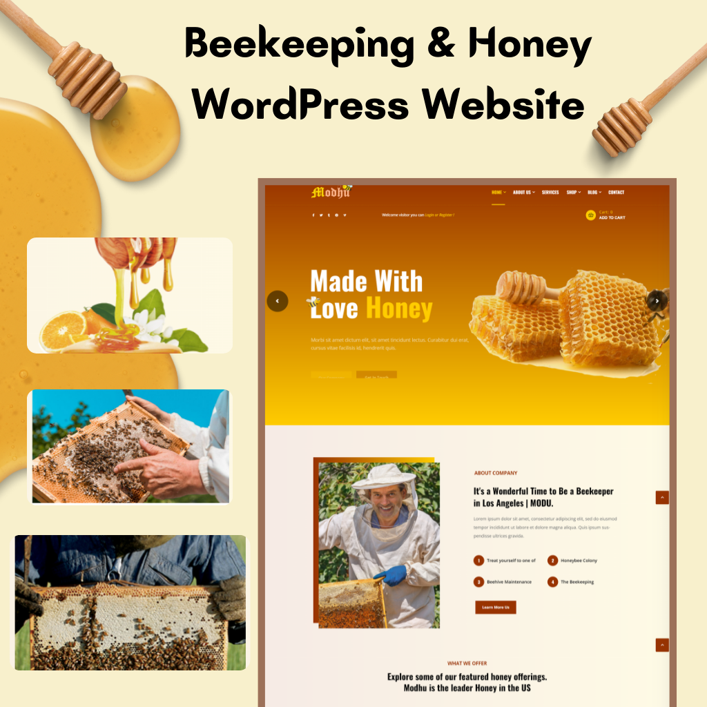 Beekeeping & Honey WordPress Responsive Website