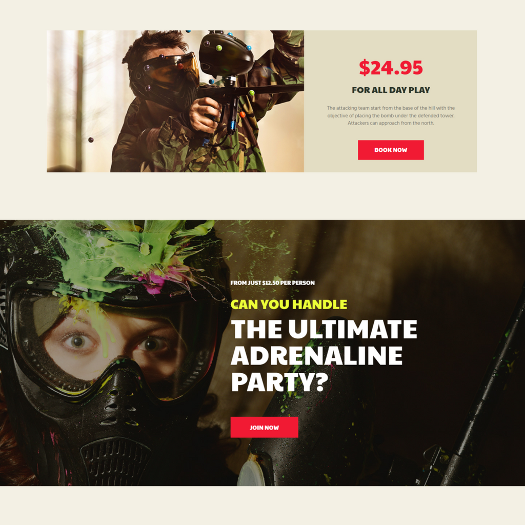 Airsoft Club & Paintball WordPress Responsive Website