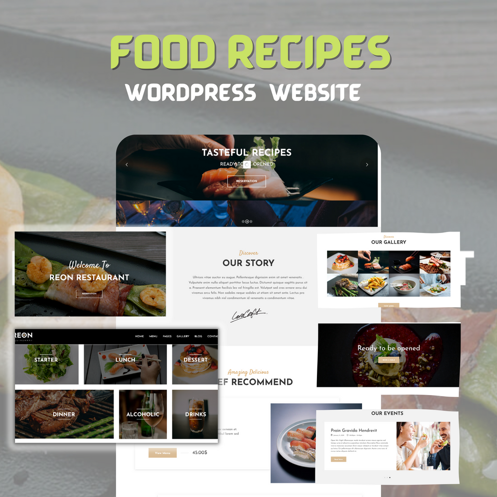 Food Recipes WordPress Responsive Website