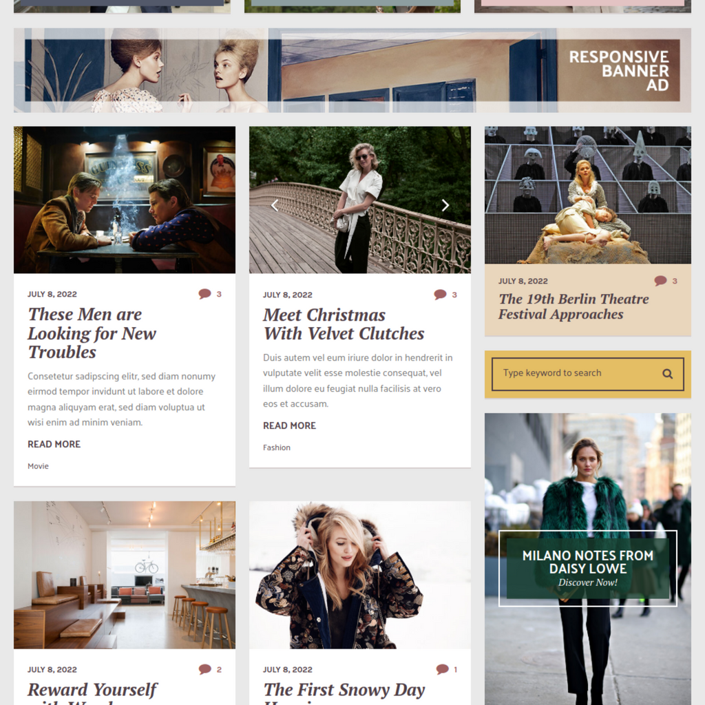 Life & Entertainment Magazine Blog WordPress Responsive Website