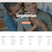 Vegetarian Life Coach WordPress Responsive Website