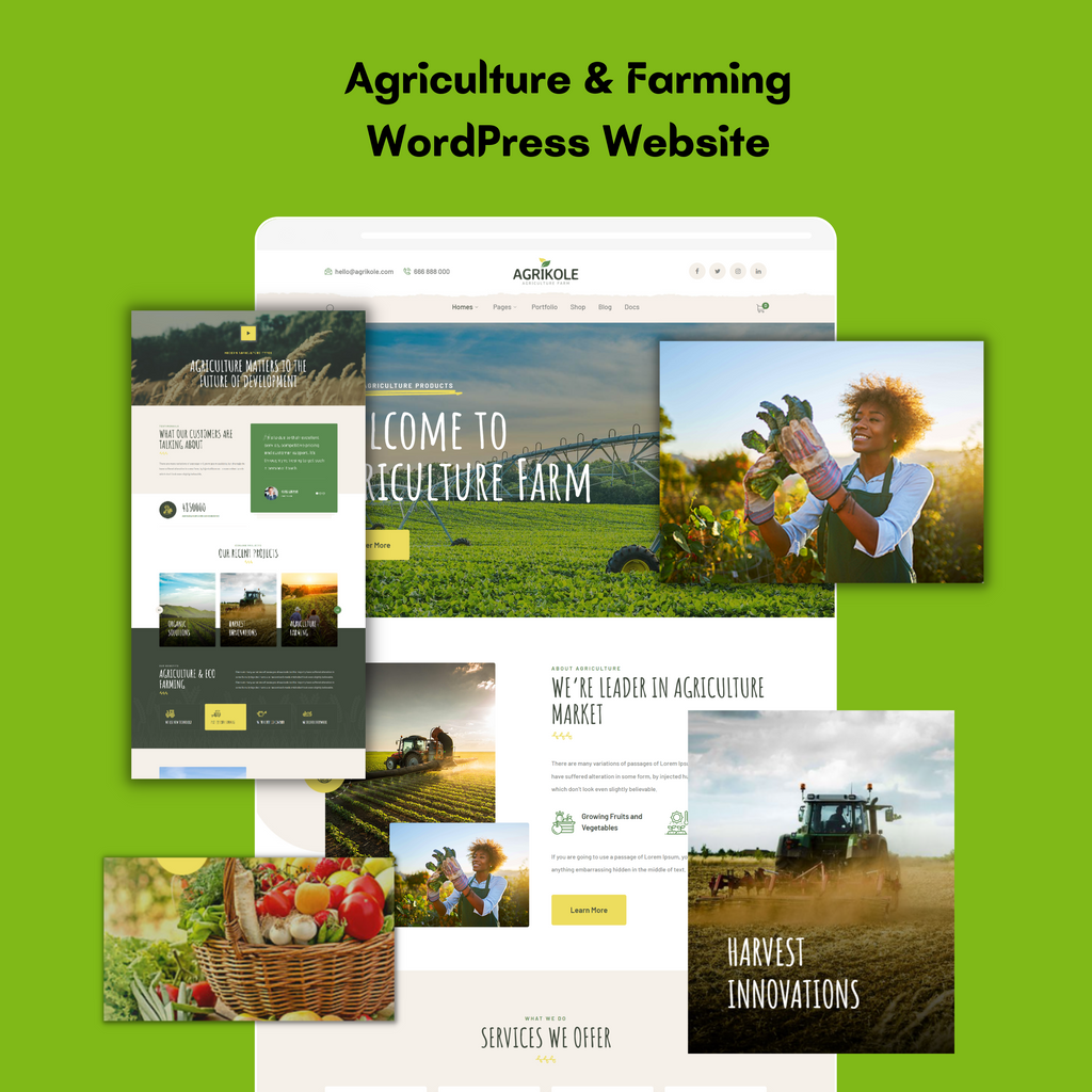 Agriculture & Farming WordPress Responsive Website