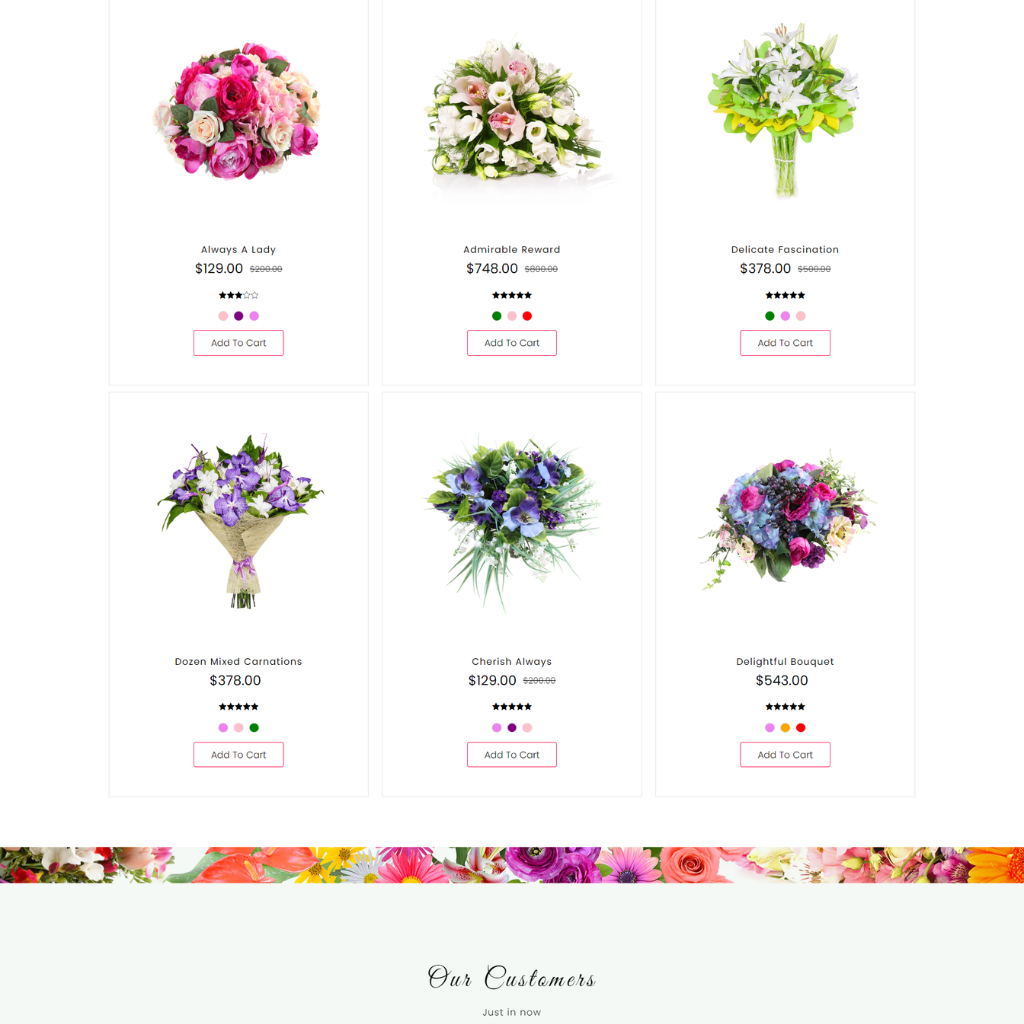 Flower Bouquet Shopify Shopping Website