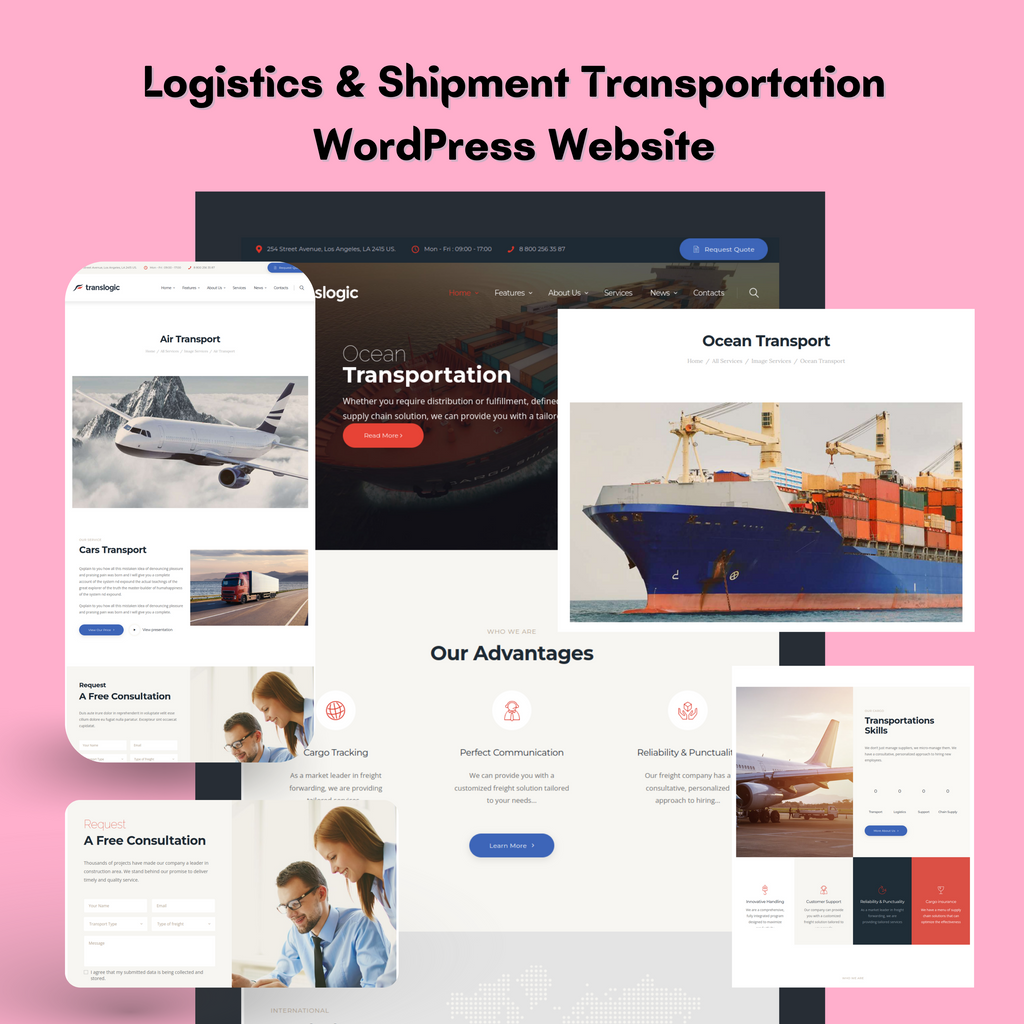 Logistics & Shipment Transportation WordPress Website
