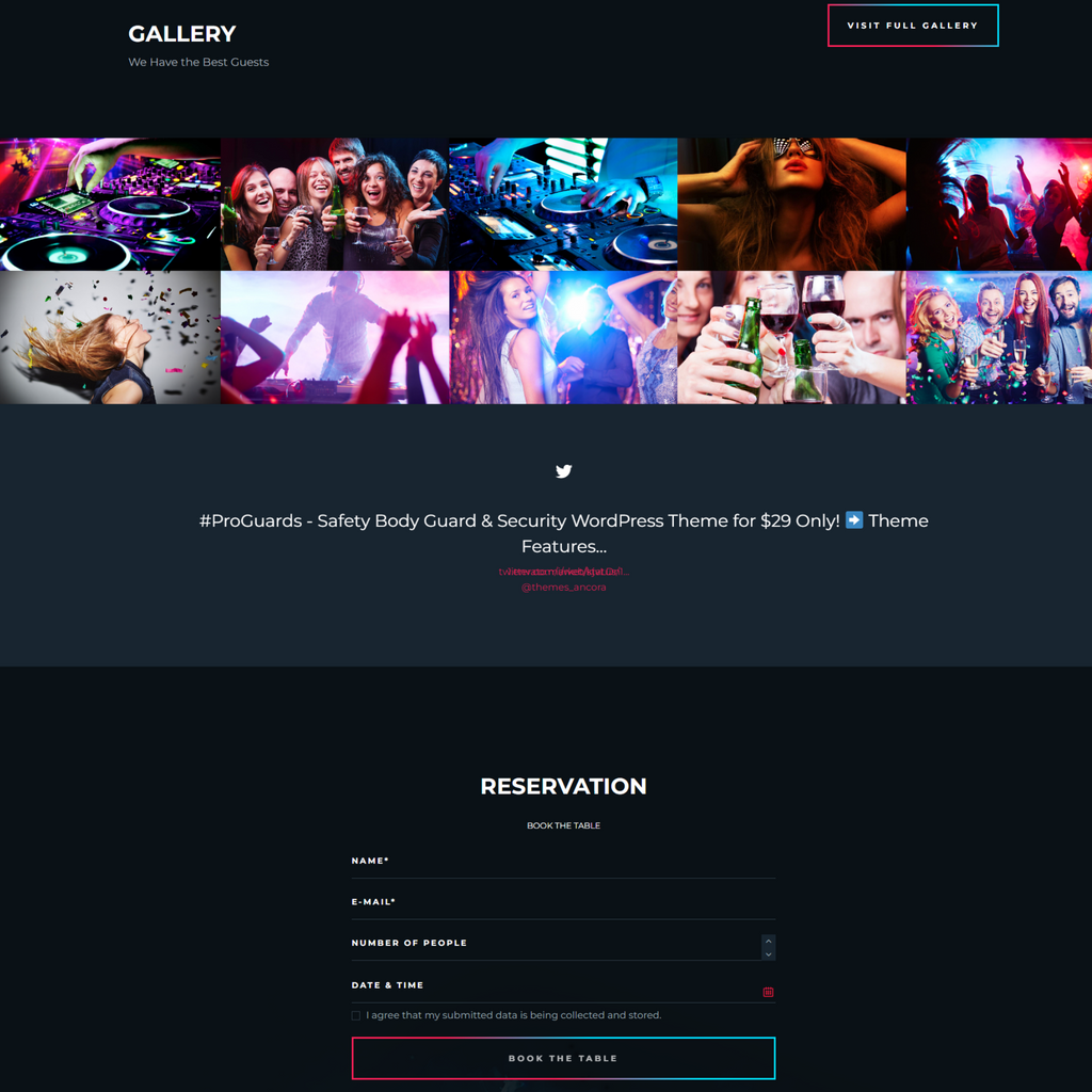 Night Club, Concert, Festival WordPress Responsive Website