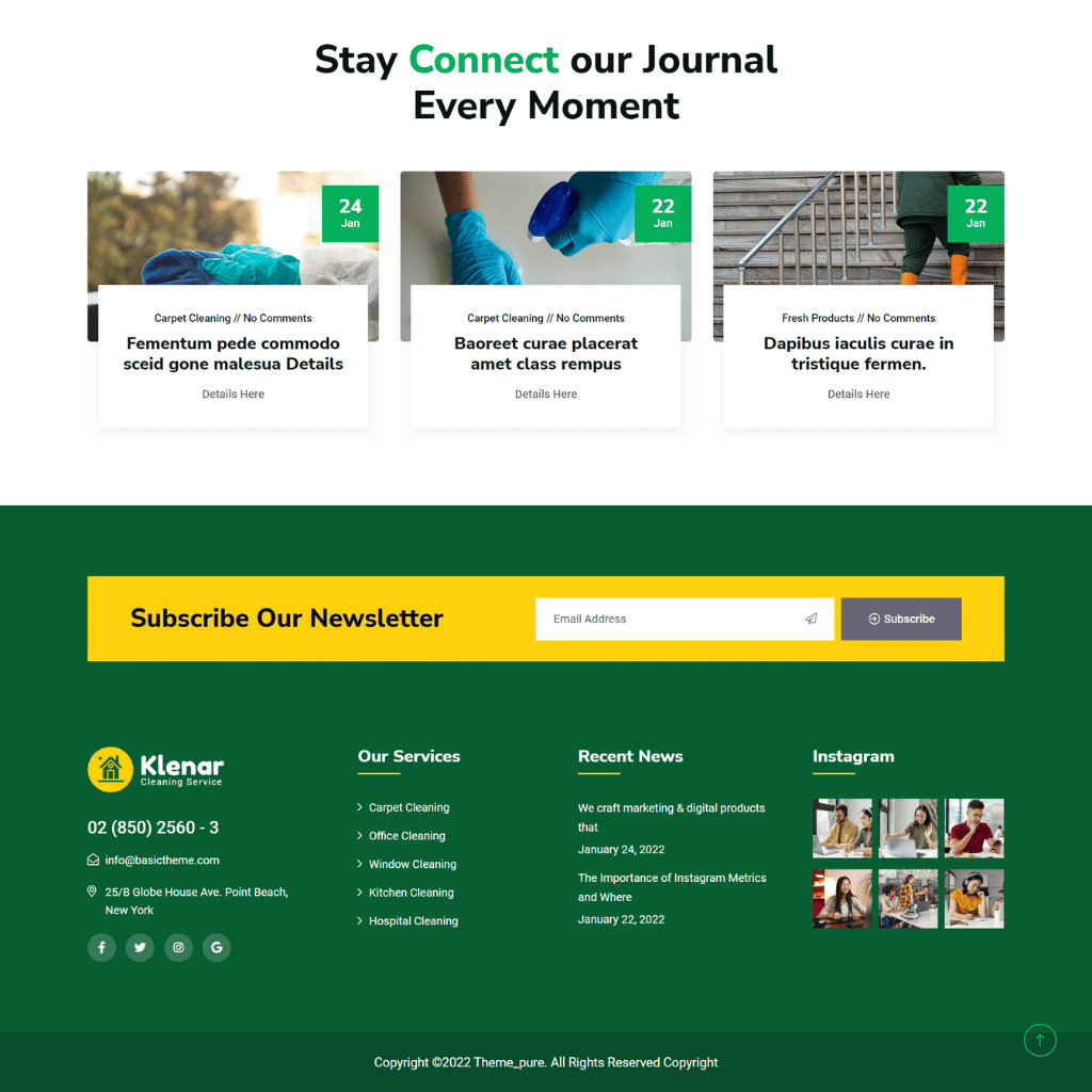 Cleaning Services WordPress Responsive Website