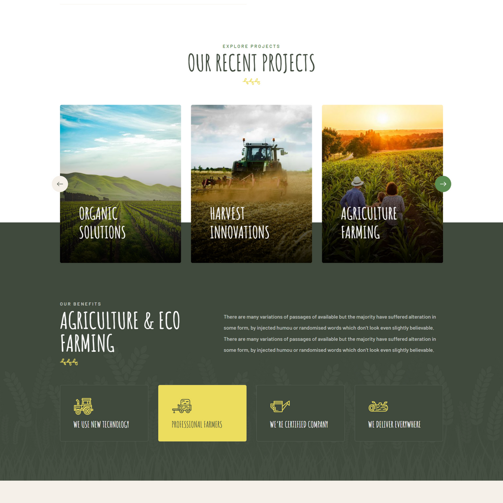 Agriculture & Farming WordPress Responsive Website