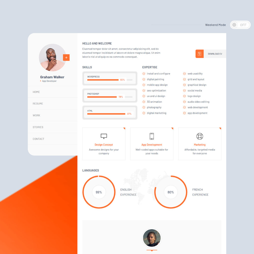 Portfolio WordPress Responsive Website