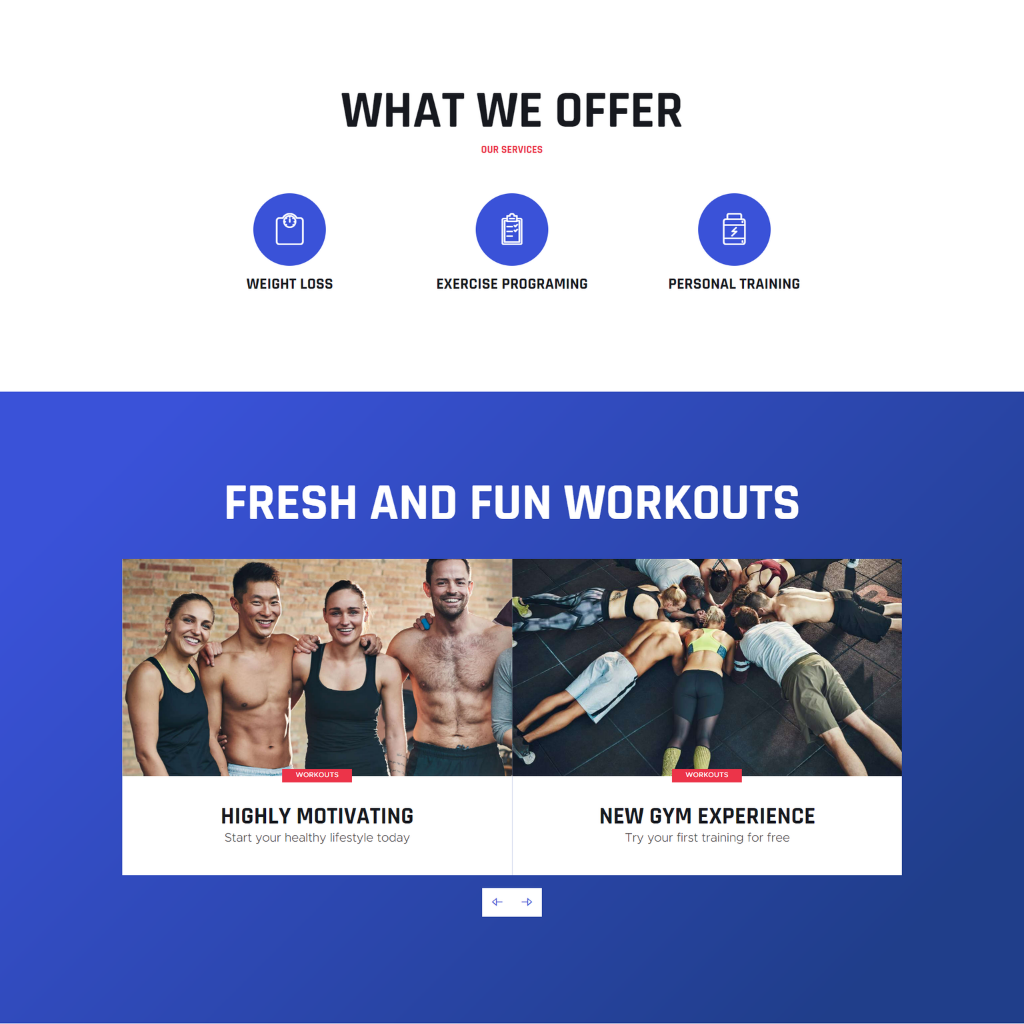 Personal Gym Trainer WordPress Responsive Website