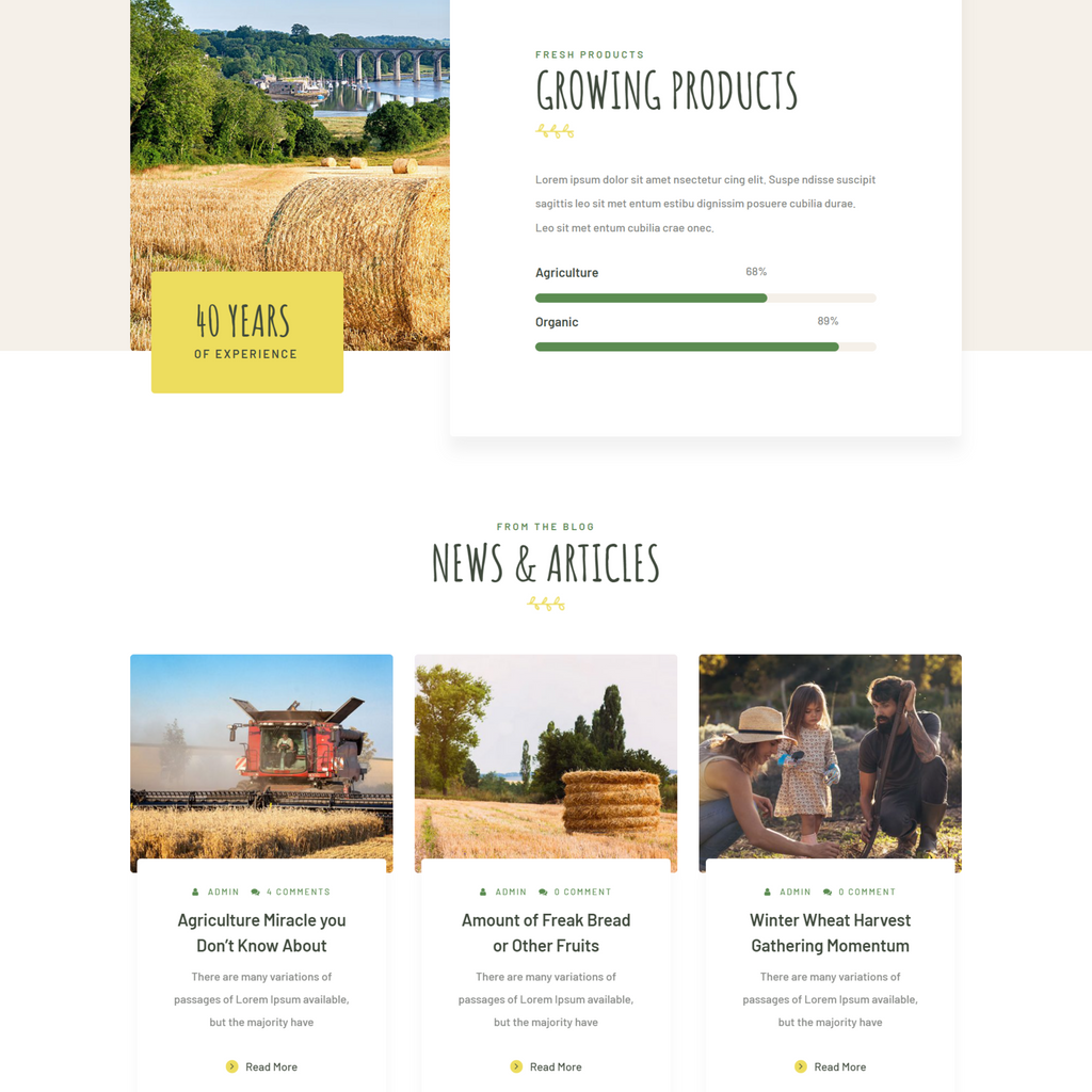 Agriculture & Farming WordPress Responsive Website