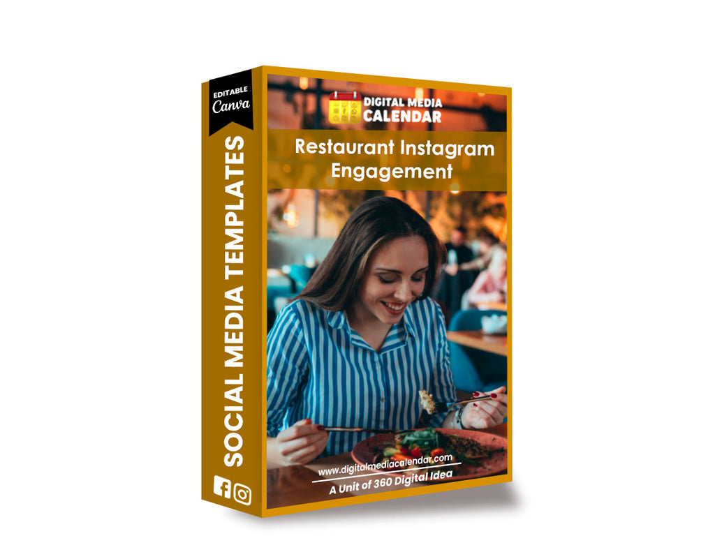 30 Restaurant Instagram Engagement Posts Canva Templates
