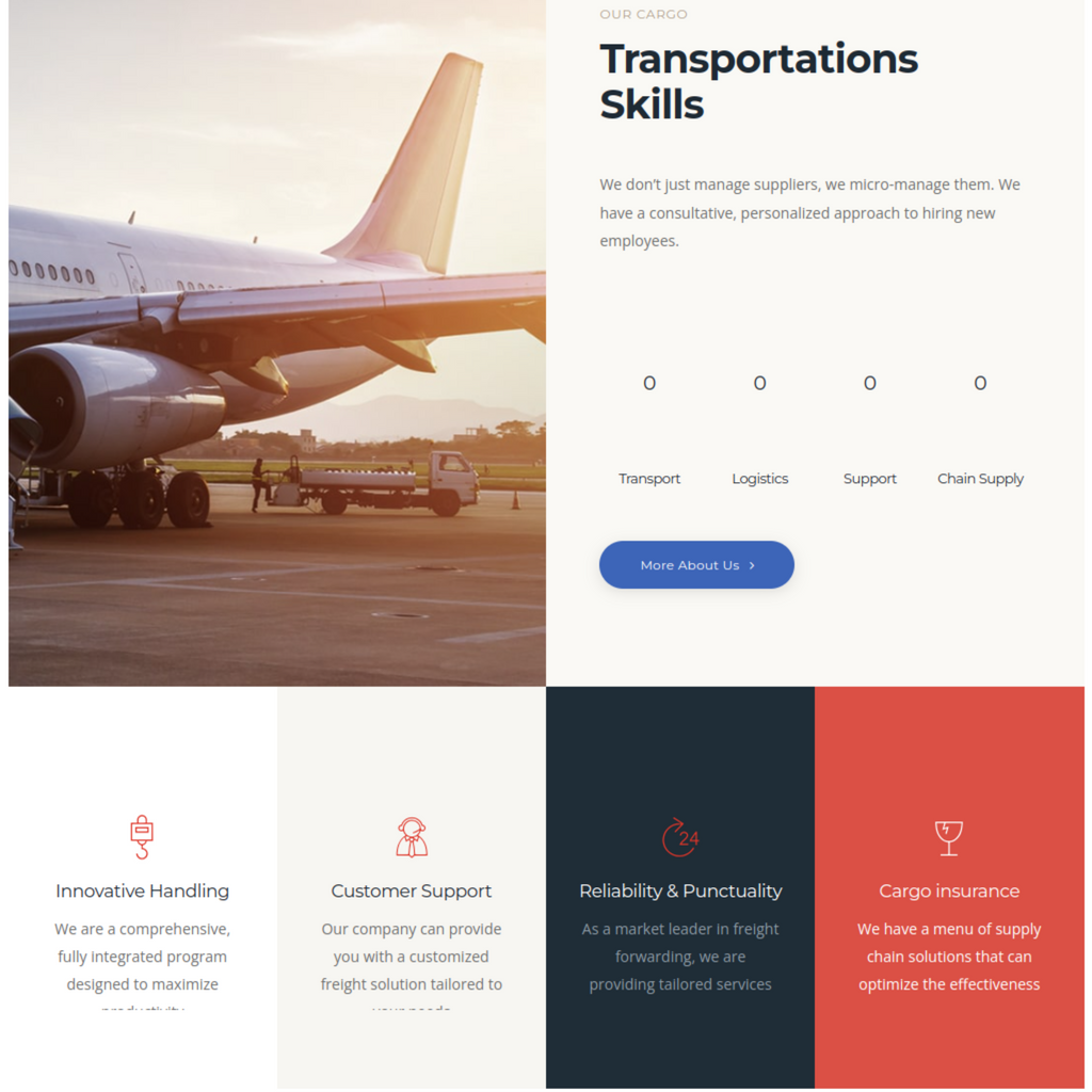 Logistics & Shipment Transportation WordPress Website