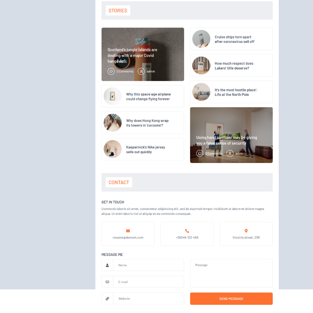 Portfolio WordPress Responsive Website