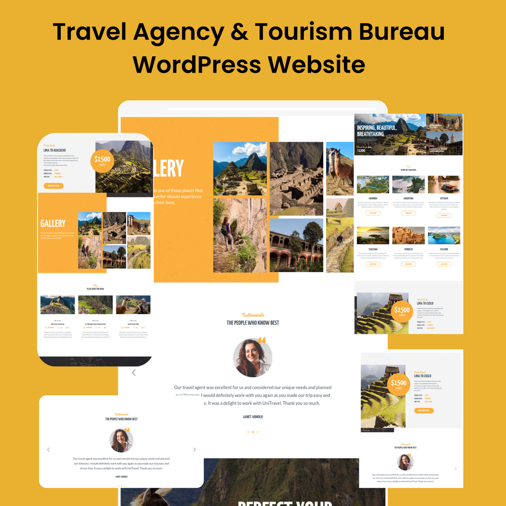 Travel Agency & Tourism Bureau WordPress Responsive Website