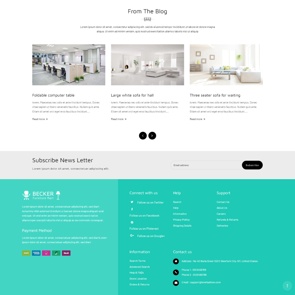 Furniture Store Shopify Shopping Website