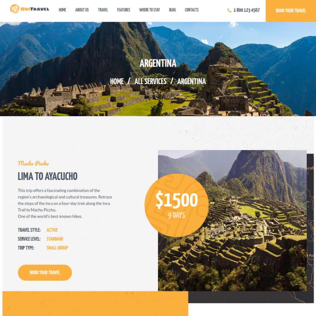 Travel Agency & Tourism Bureau WordPress Responsive Website