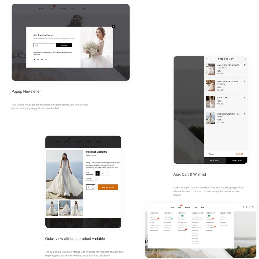 Wedding Dress Fashion Responsive Shop Shopify Shopping Website