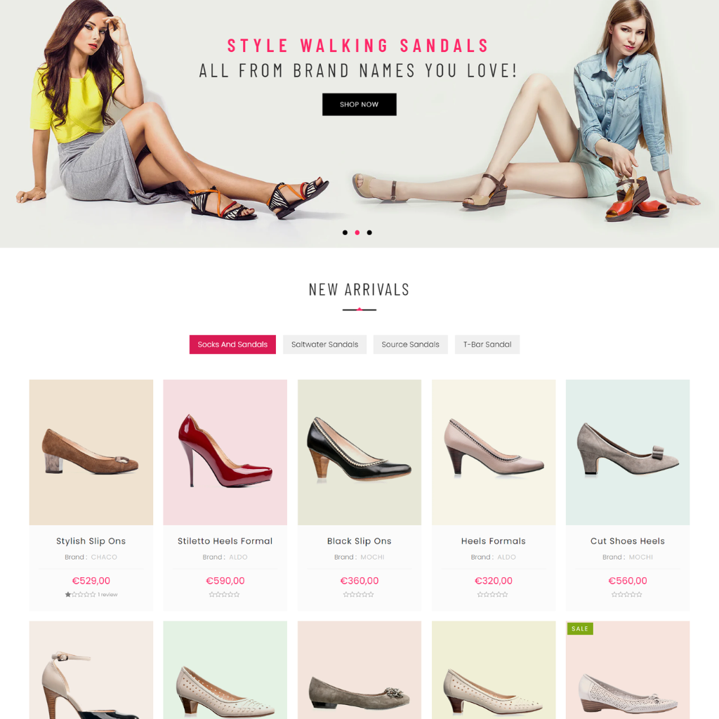 Fashion Shoes For Women Shopify Shopping Website
