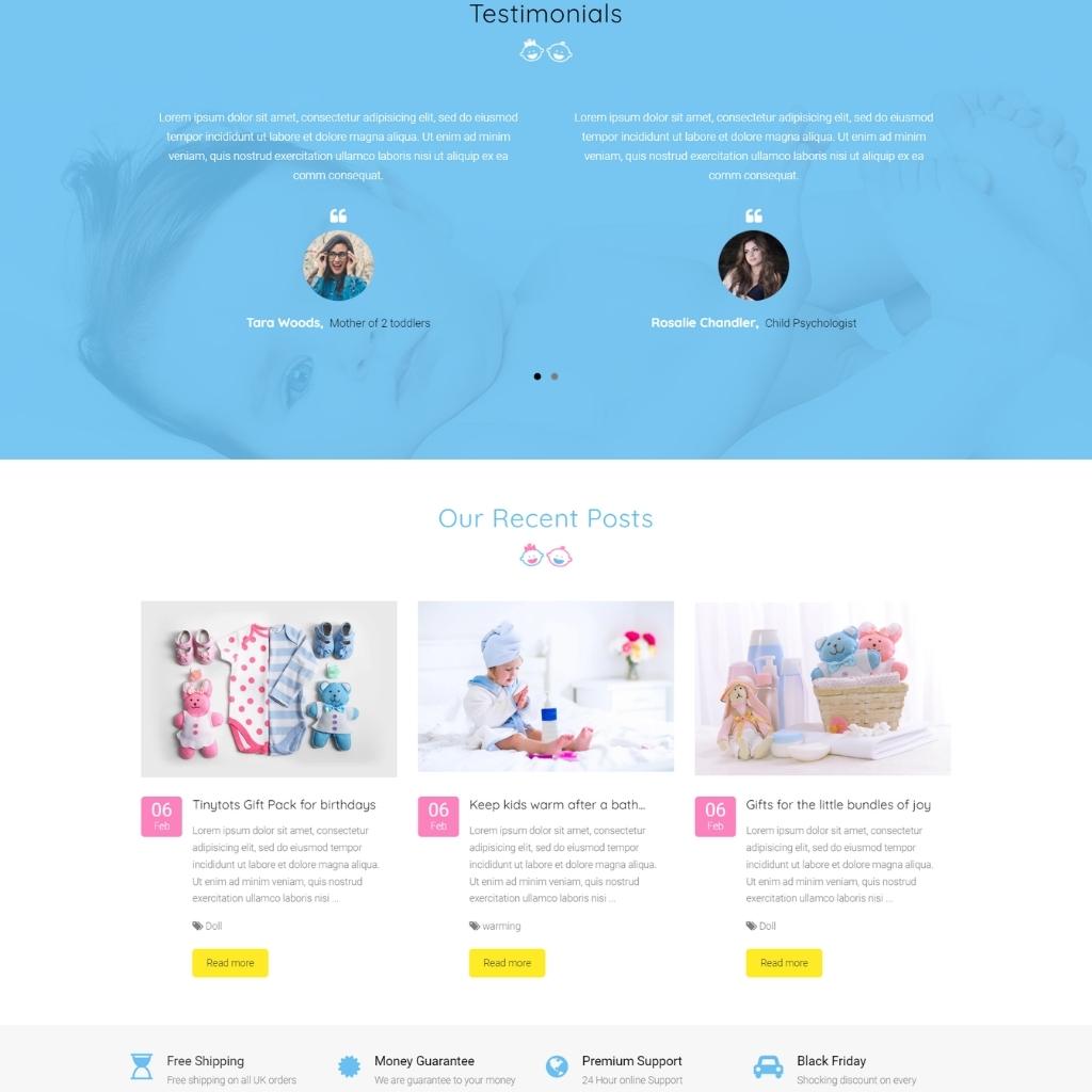 Infants & Baby Care Store Shopify Shopping Website