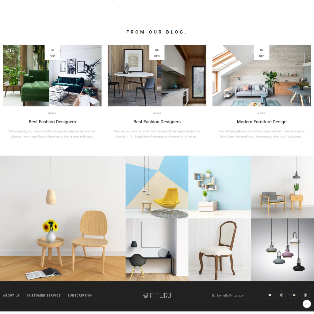 Modern Furniture Shopify  Shopping Website