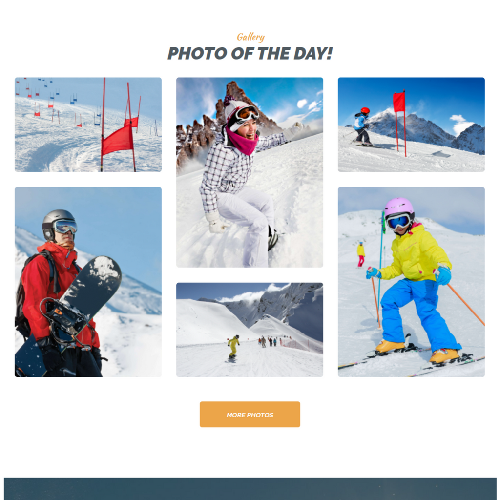 Ski Resort & Snowboard School WordPress Responsive Website