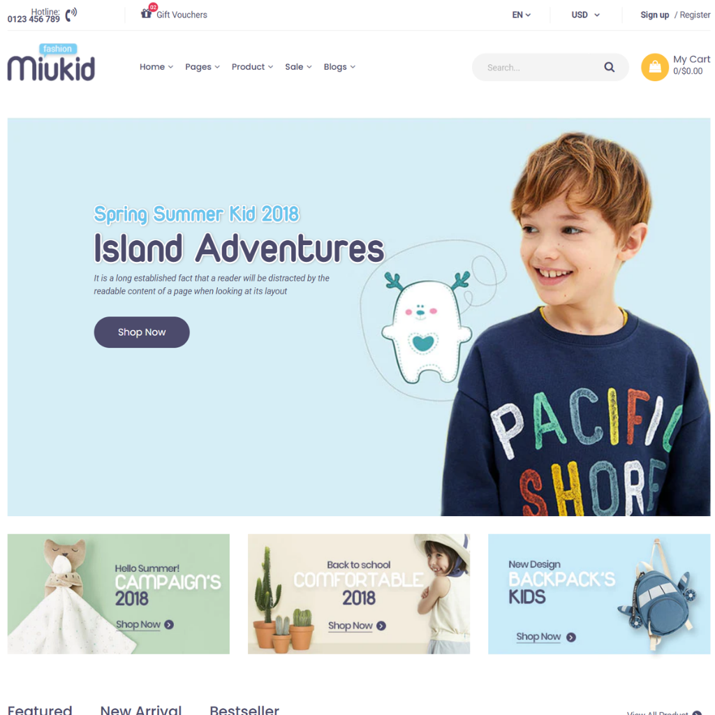 Multi Store Responsive Shopify  Shopping Website