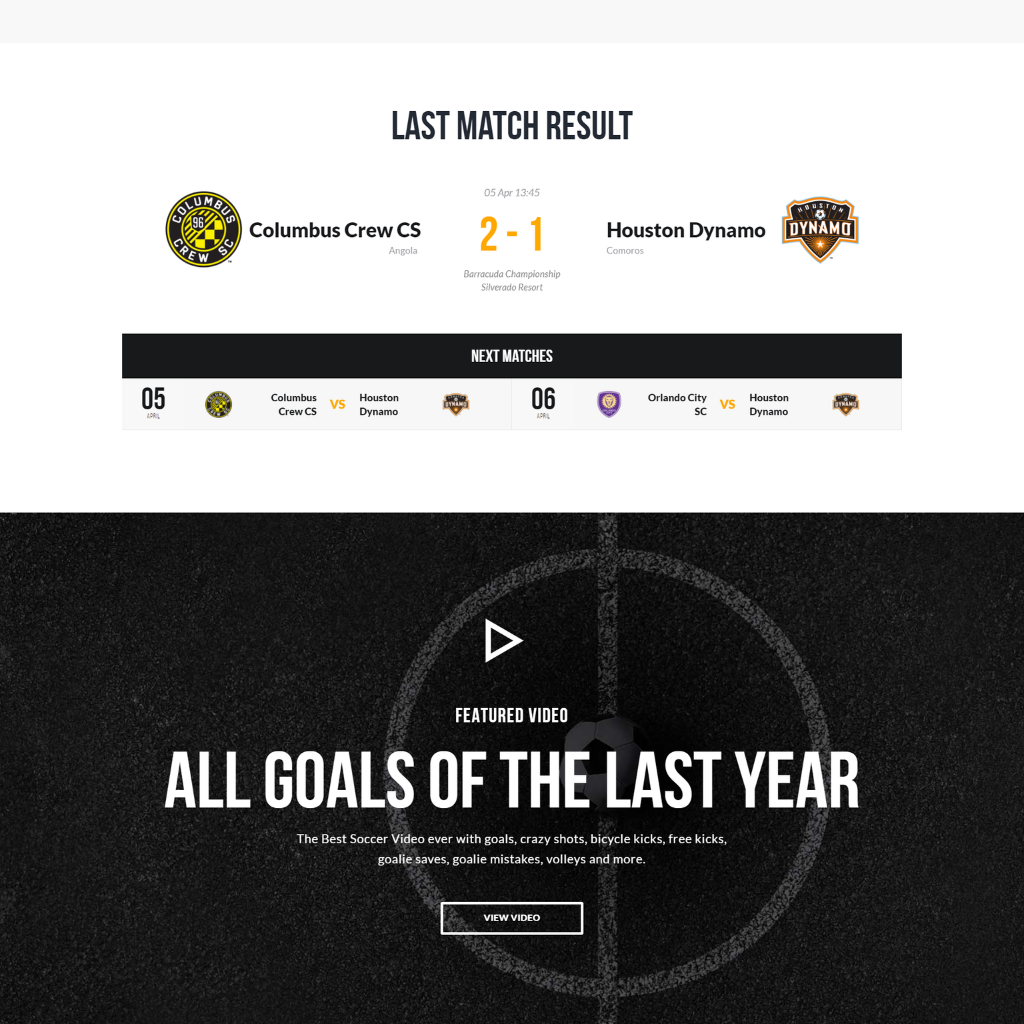 Soccer Club WordPress Responsive Website
