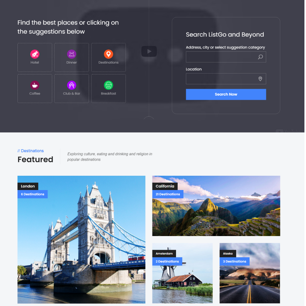 Best Places WordPress Responsive Website