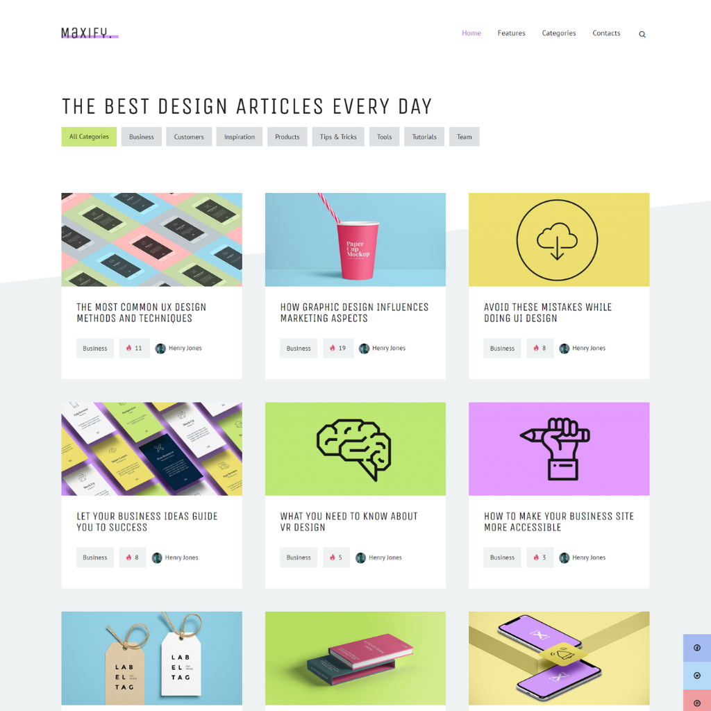 Creative Startup Blog WordPress Responsive Website