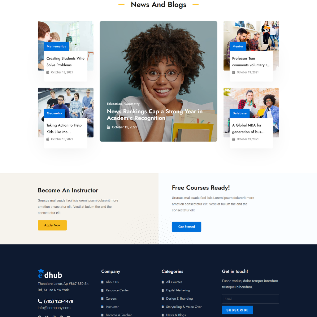 E - Learning WordPress Responsive Website