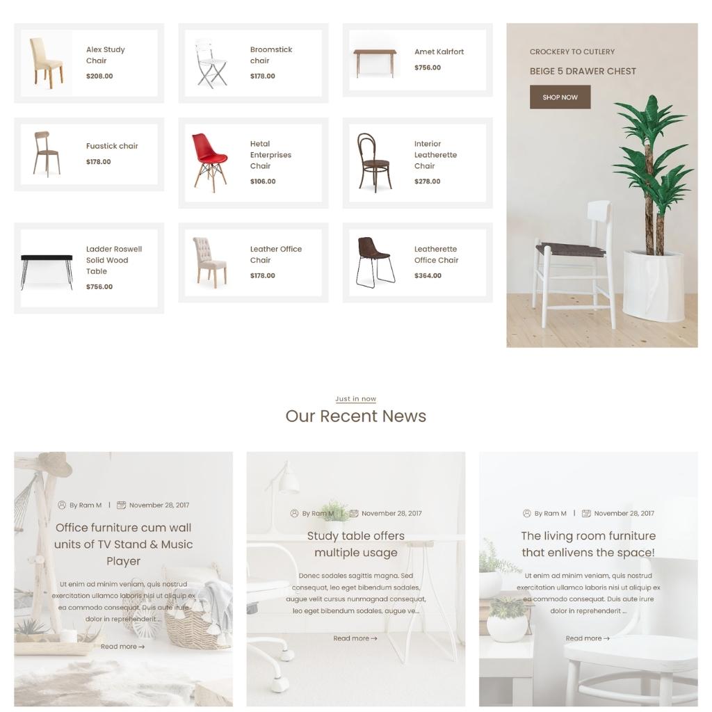 Furniture & Bathroom Fittings Shopify Shopping Website