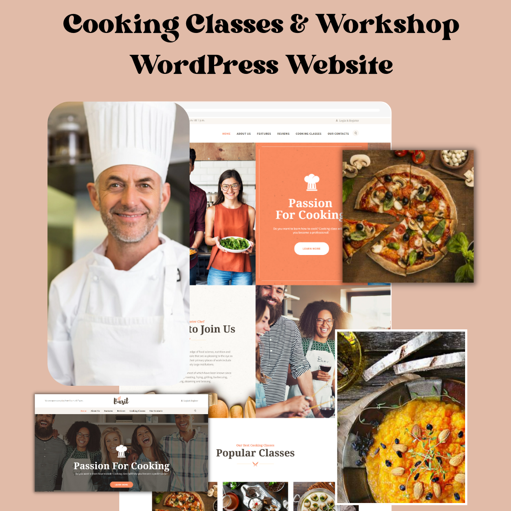 Cooking Classes & Workshop WordPress Responsive Website