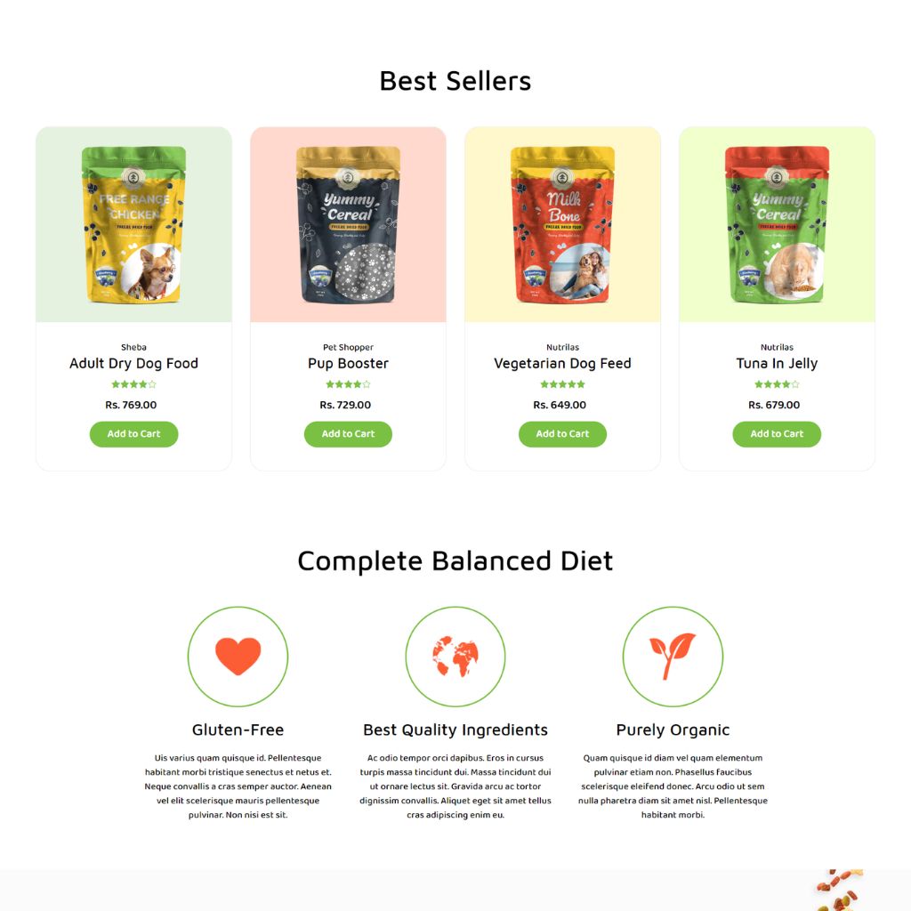 Best Pet Food Shop Shopify Shopping Website