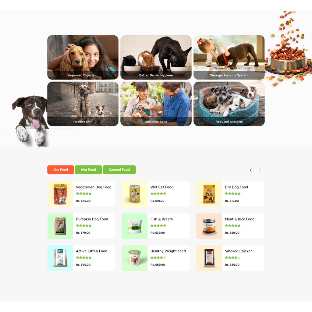 Best Pet Food Shop Shopify Shopping Website