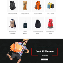 Traveling Bags Shopify Shopping Website