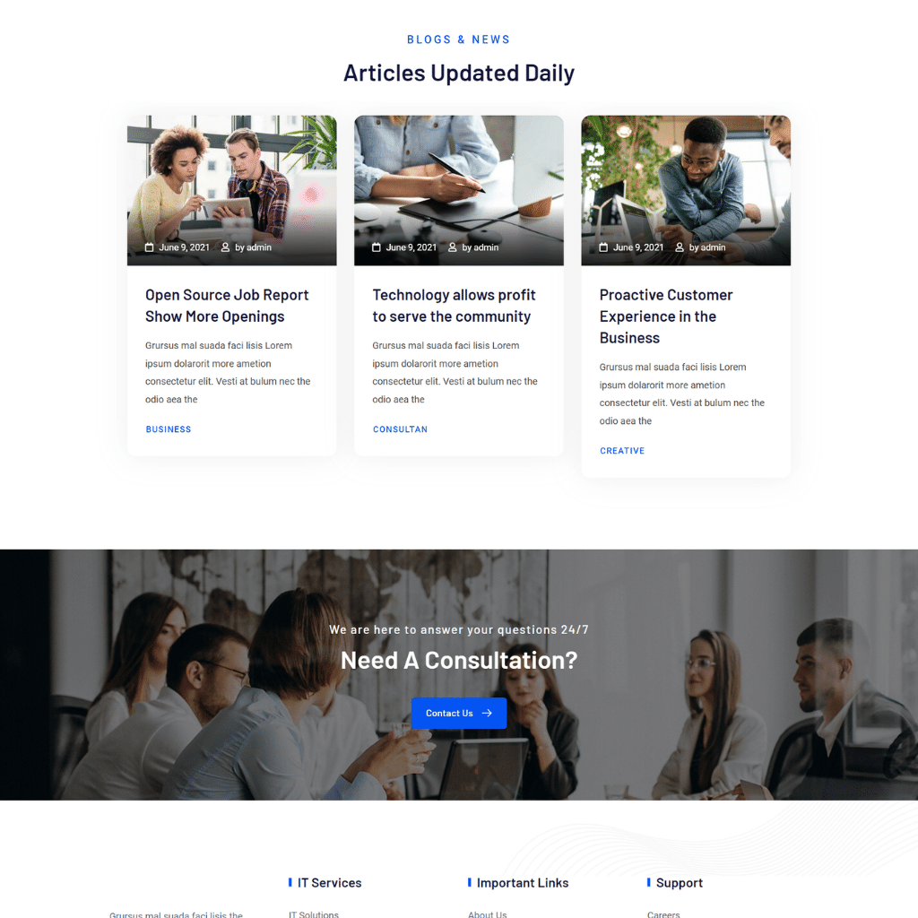 IT  Services & Solutions WordPress Responsive Website