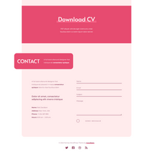 One Page Personal Portfolio WordPress Responsive Website