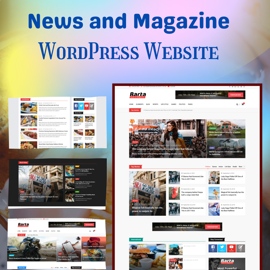 News and Magazine WordPress Responsive Website