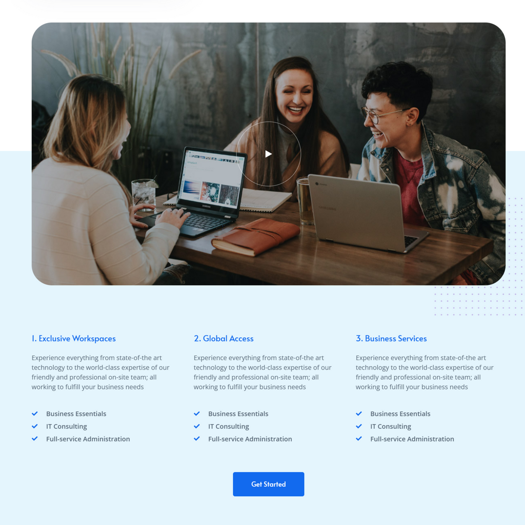 Coworking and Office Space WordPress Responsive Website