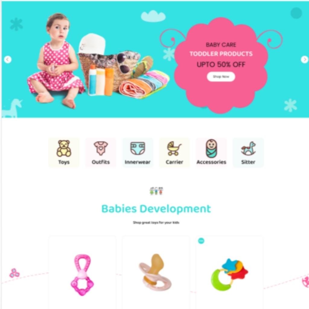 Baby, Kids Care Products Shopify Shopping Website