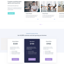 Coworking and Office Space WordPress Responsive Website
