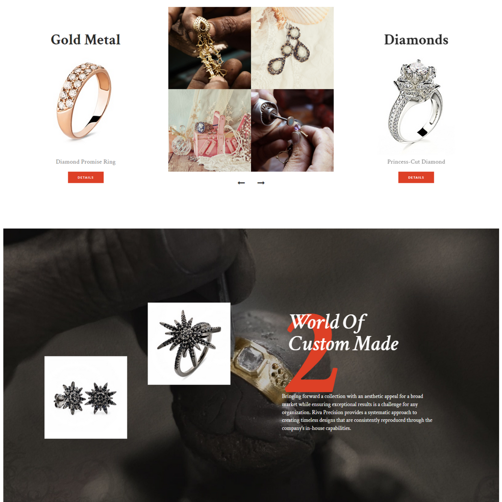 Custom Jewelry Manufacture WordPress Responsive Website