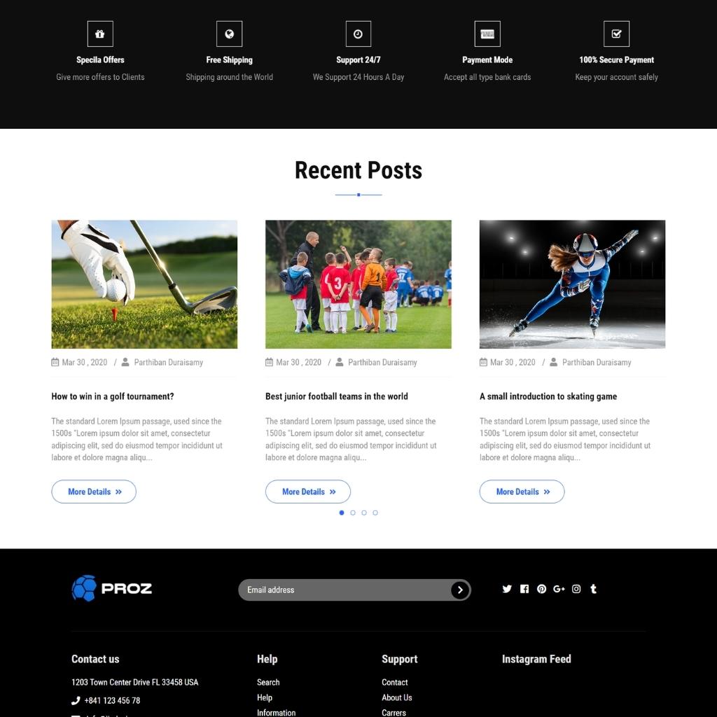 Sports Store Shopify Shopping Website